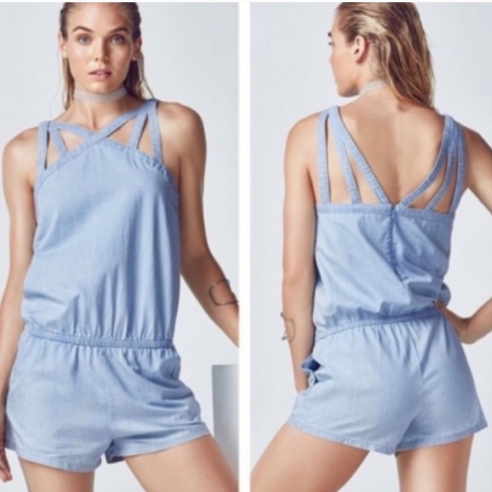 Fabletics Liza Chambray Romper